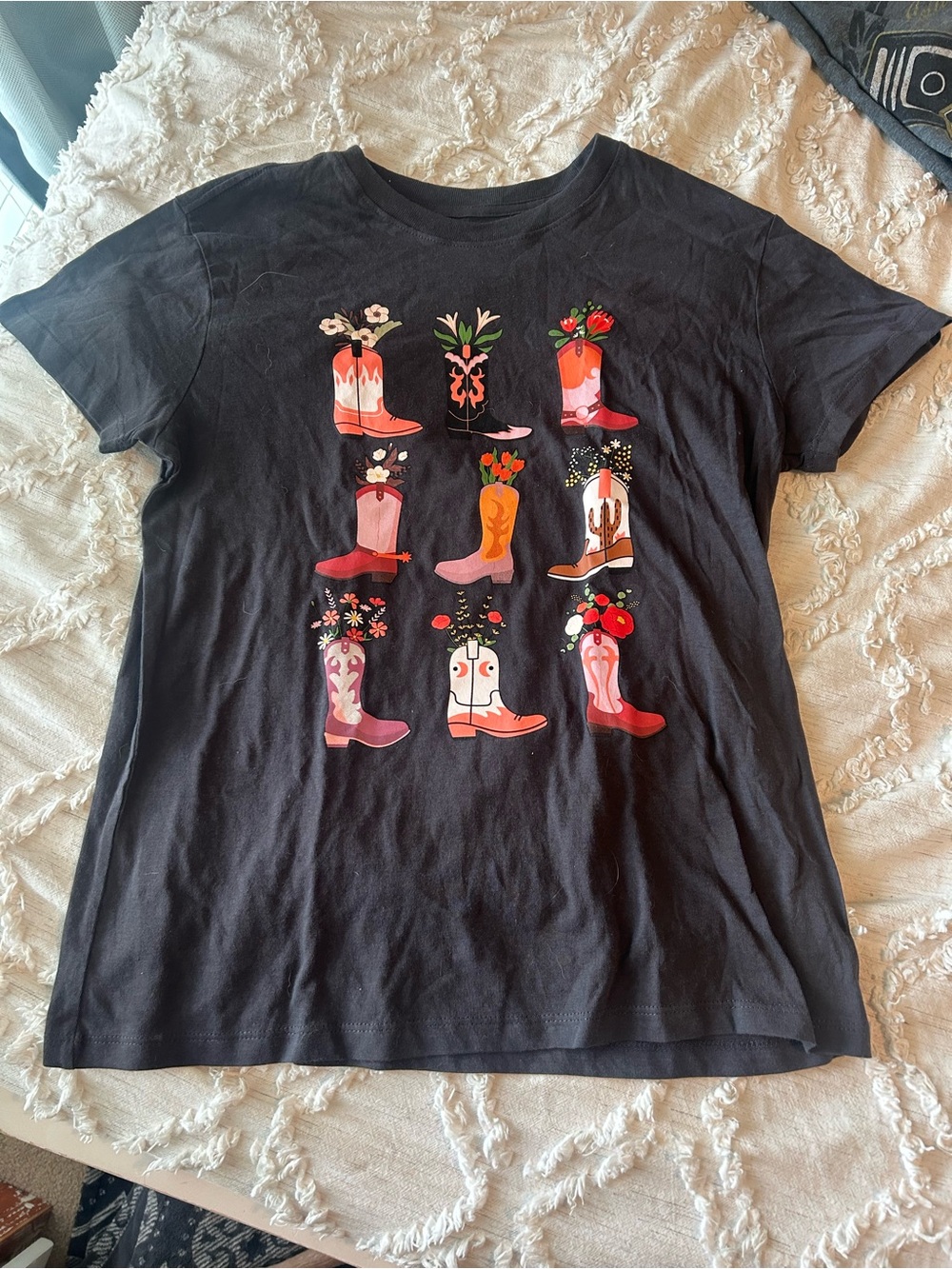 Women’s Tee with Colorful Boot Graphic